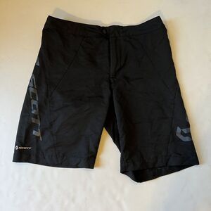 SCOTT Cycling Shorts Men's Black Size S 30 MTB Mountain Bike Trail Relaxed Fit